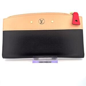 🖤 Louis Vuitton Capucines Long Wallet – Black, Nude & Red Trim